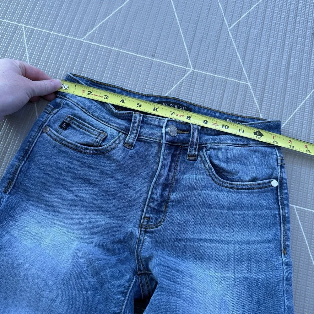 Judy Blue Relaxed Fit Jeans Size 5/27 JB82103MD Medium Wash Whiskering - Picture 9 of 11